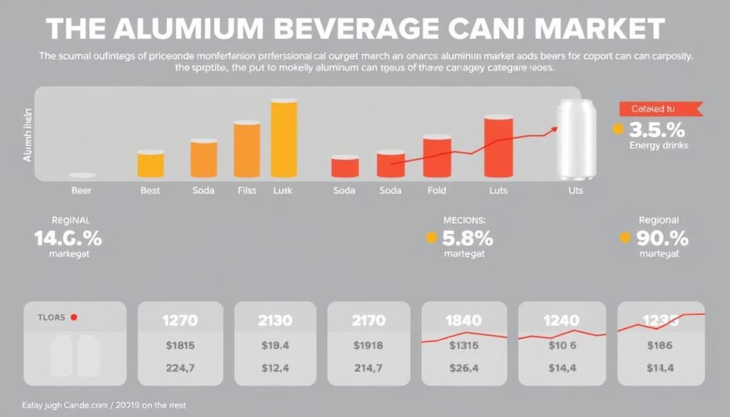 Chart showing growth trends in aluminium beverage can market segments